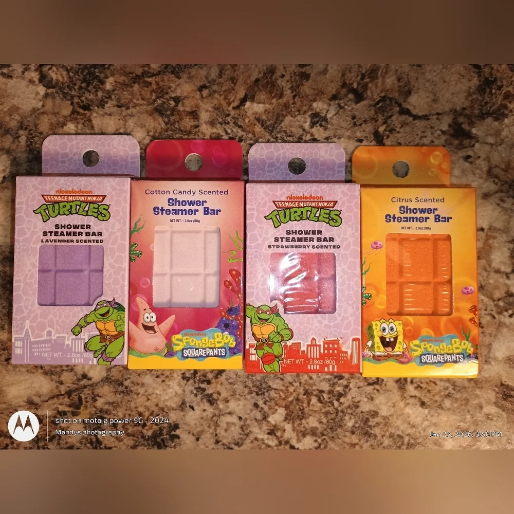 Teenage Mutant Ninja Turtles and SpongeBob Shower Steamer Bars Shower